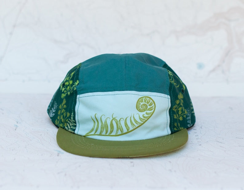 Forest Fern 5 Panel Hat, Outdoor Hiking, Trail Running