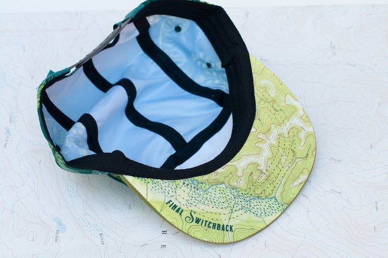 Forest Fern 5 Panel Hat, Outdoor Hiking, Trail Running
