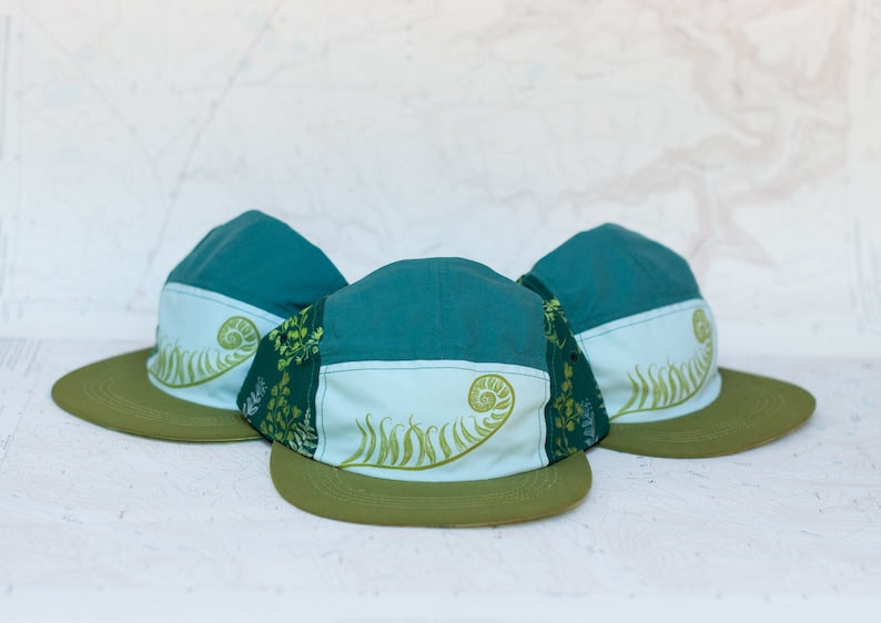 Forest Fern 5 Panel Hat, Outdoor Hiking, Trail Running