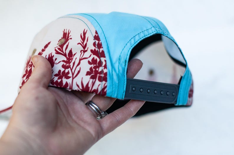 Paintbrush Print 5 Panel Hat, Flat Brim, Mountain Trail