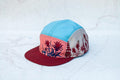 Paintbrush Print 5 Panel Hat, Flat Brim, Mountain Trail