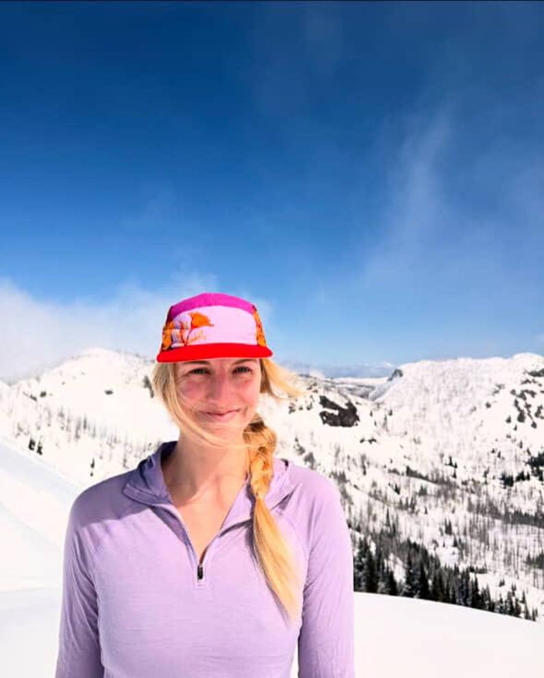 California Poppy 5 Panel Hat, Trail Hat