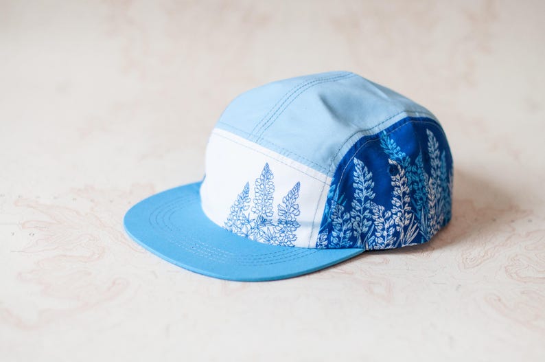 Lupine Wildflower 5 Panel Hat, Trail Hat