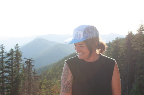 Lupine Wildflower 5 Panel Hat, Trail Hat