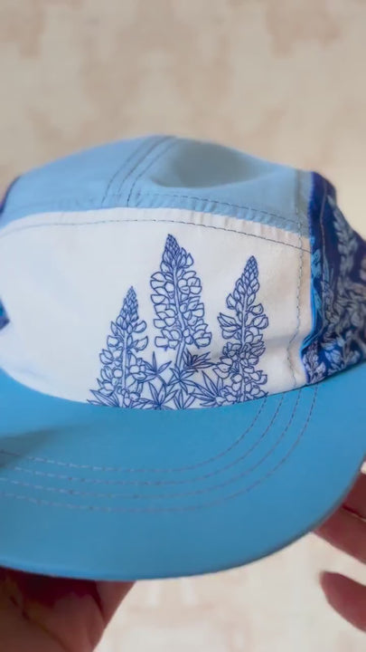 Lupine Wildflower 5 Panel Hat, Trail Hat